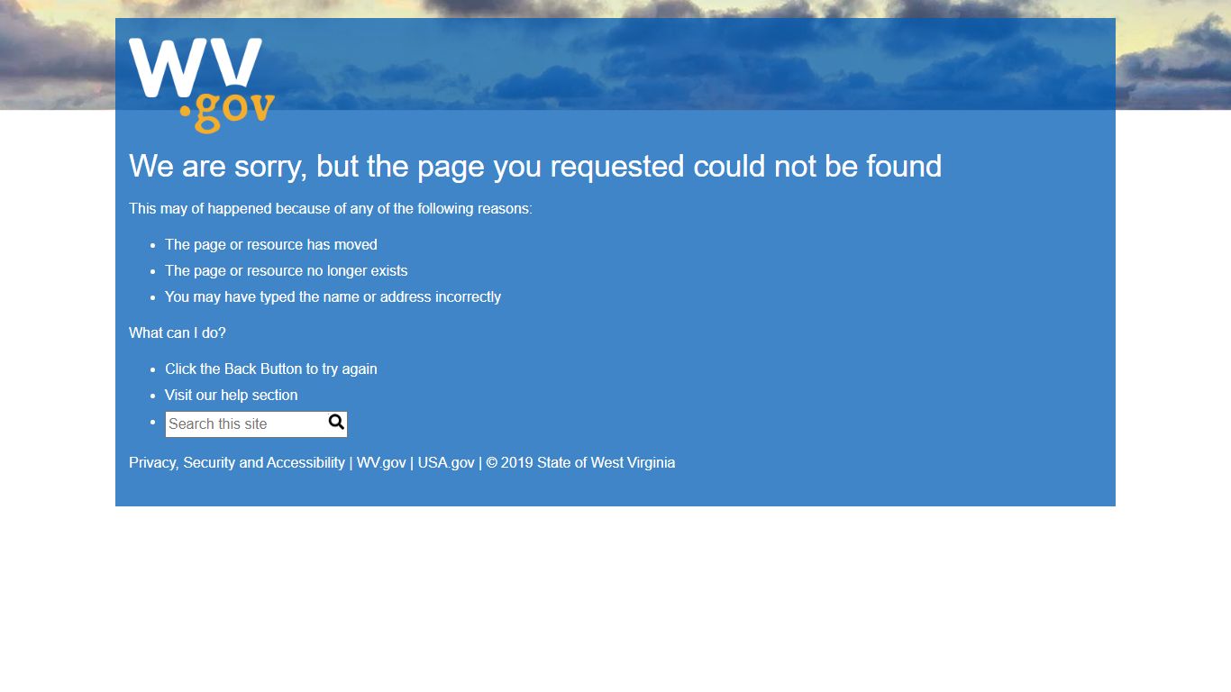 Search - OIS Search - West Virginia